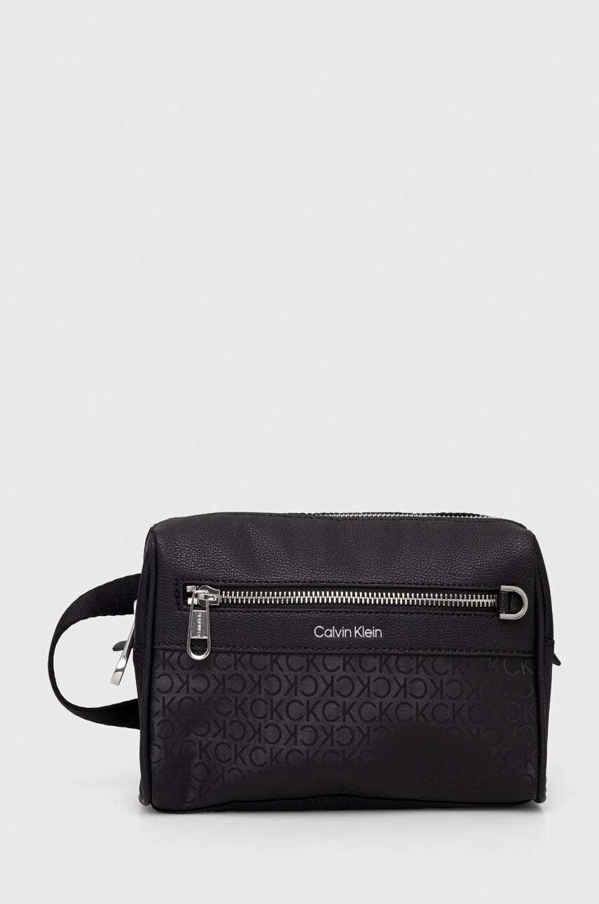 

Козметична чанта Calvin Klein в черно, Черен