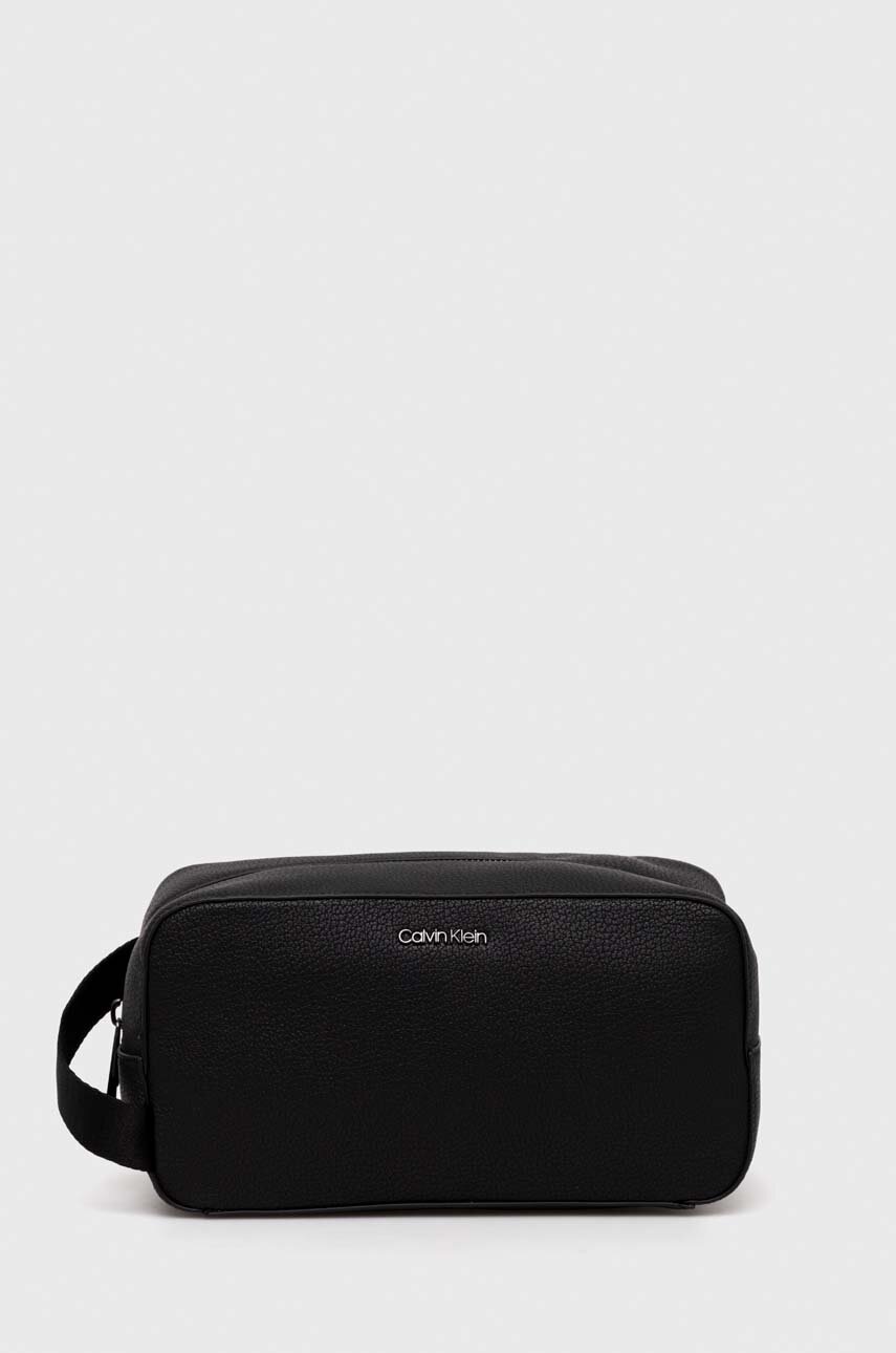 

Козметична чанта Calvin Klein в черно, Черен