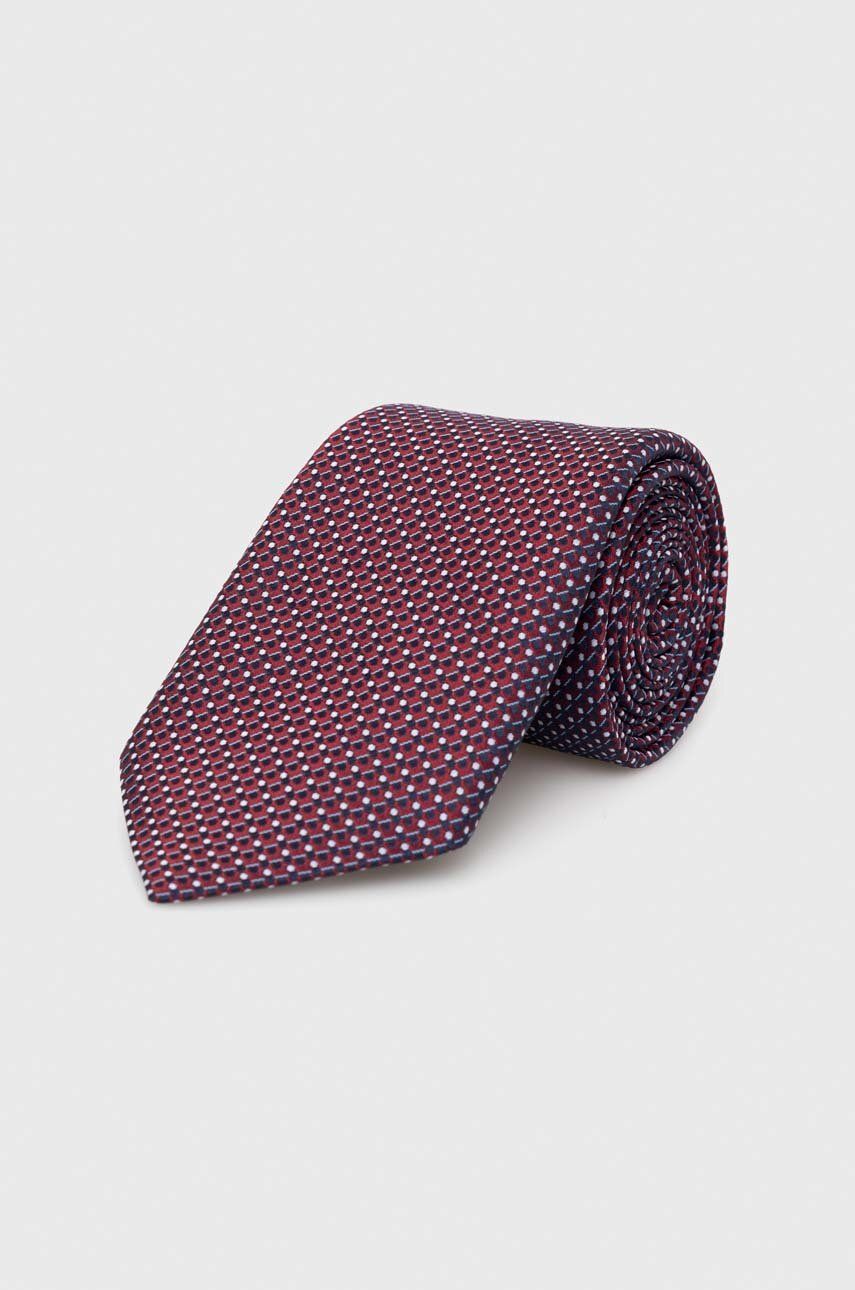 BOSS cravată din amestec de mătase culoarea rosu
