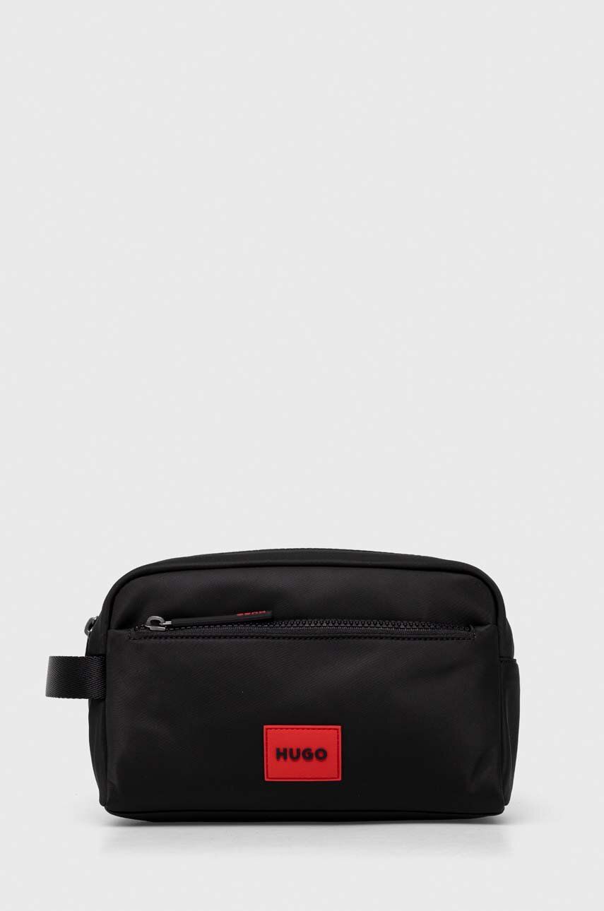 Kosmetická taška HUGO černá barva, 50503702