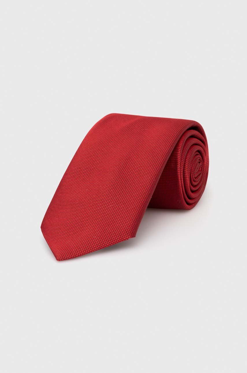 BOSS cravata de matase culoarea rosu