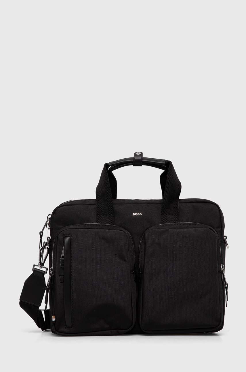 BOSS geanta laptop culoarea negru
