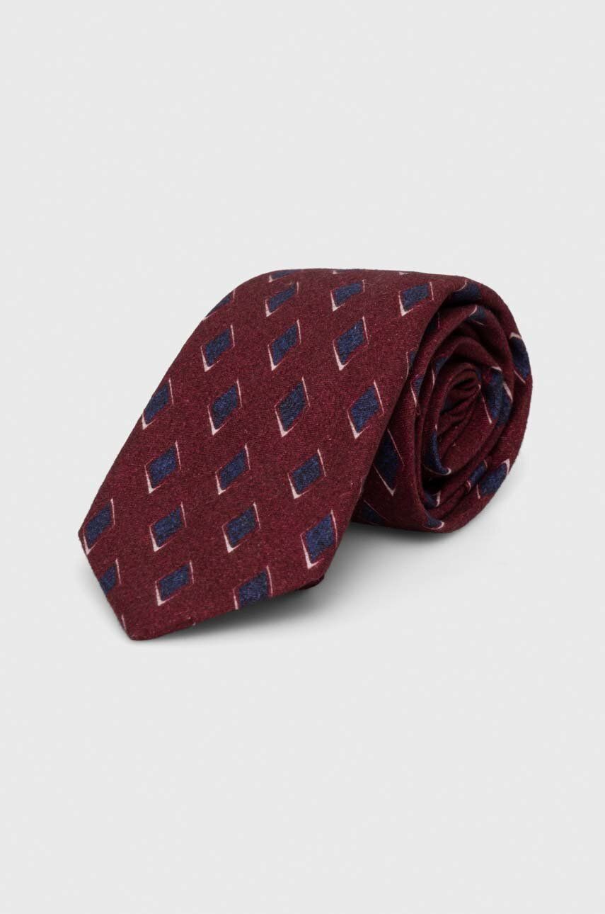 Bavlnená kravata Michael Kors bordová farba