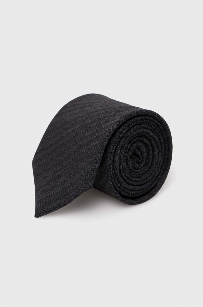 Kravata s příměsí vlny Tiger Of Sweden černá barva - černá - 54 % Polyester