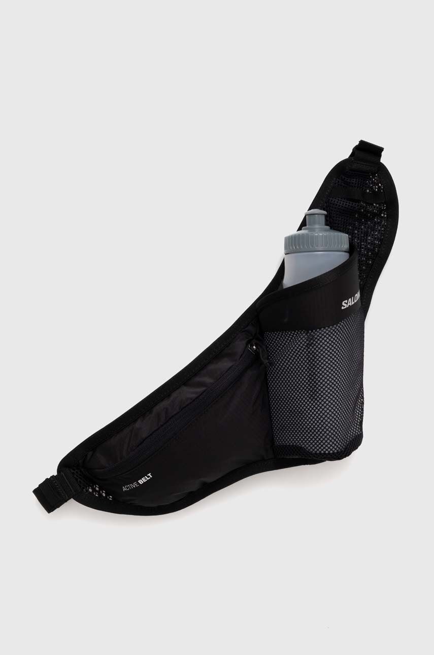 Bežecký pás s fľašou na vodu Salomon Active čierna farba
