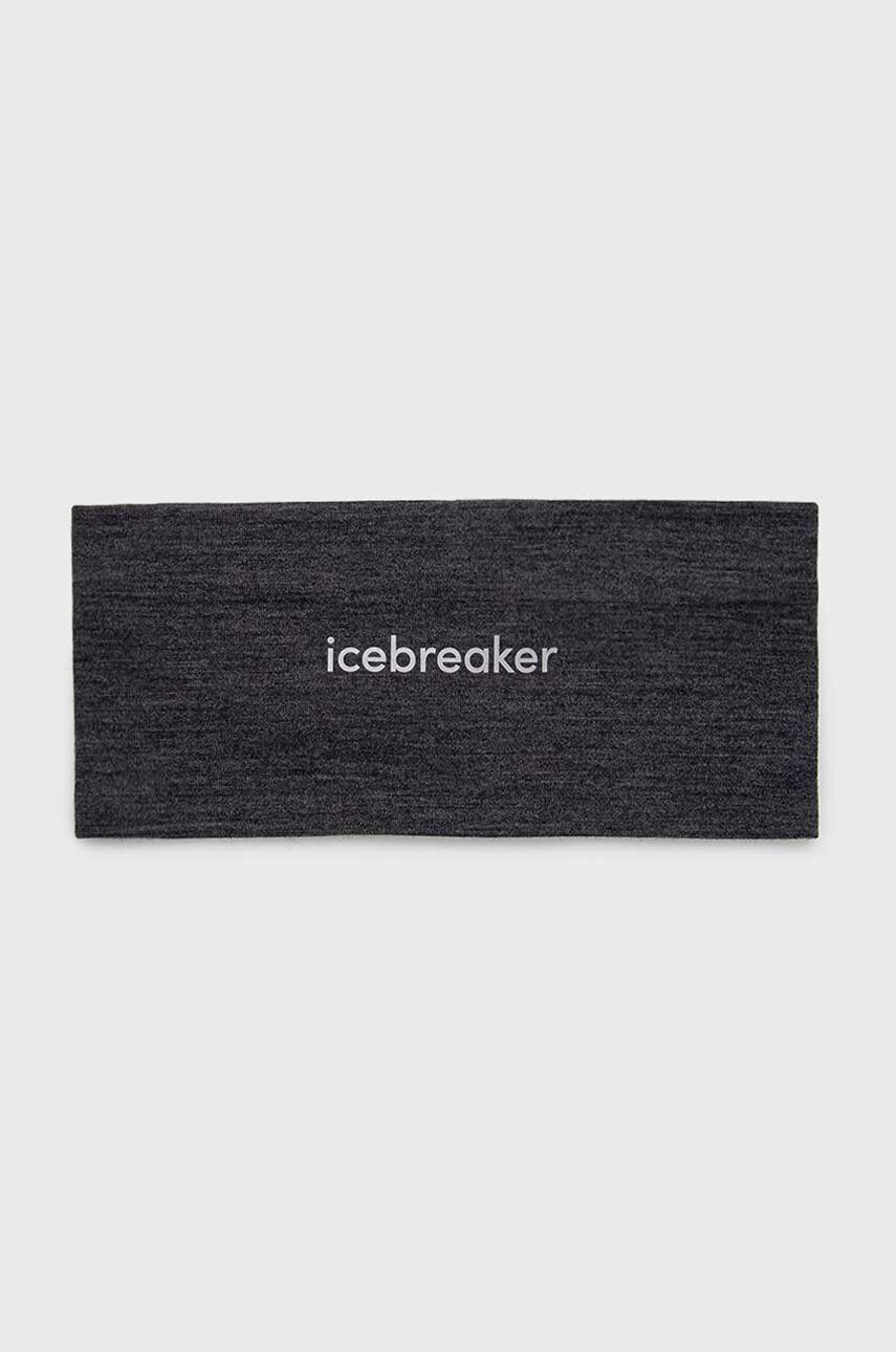 Levně Čelenka Icebreaker Oasis šedá barva
