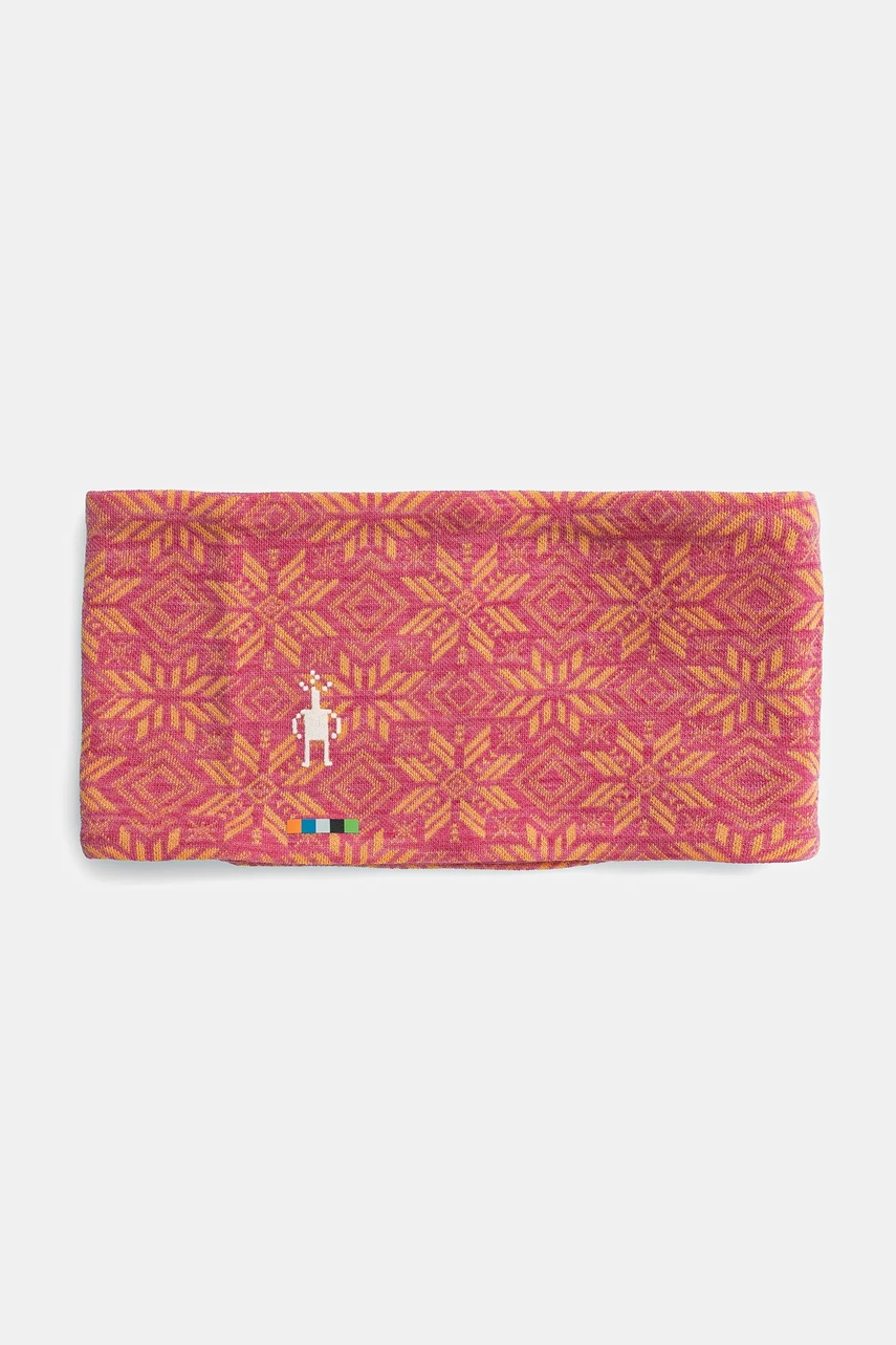 Smartwool bentiță cu două fețe Thermal Merino Reversible culoarea violet