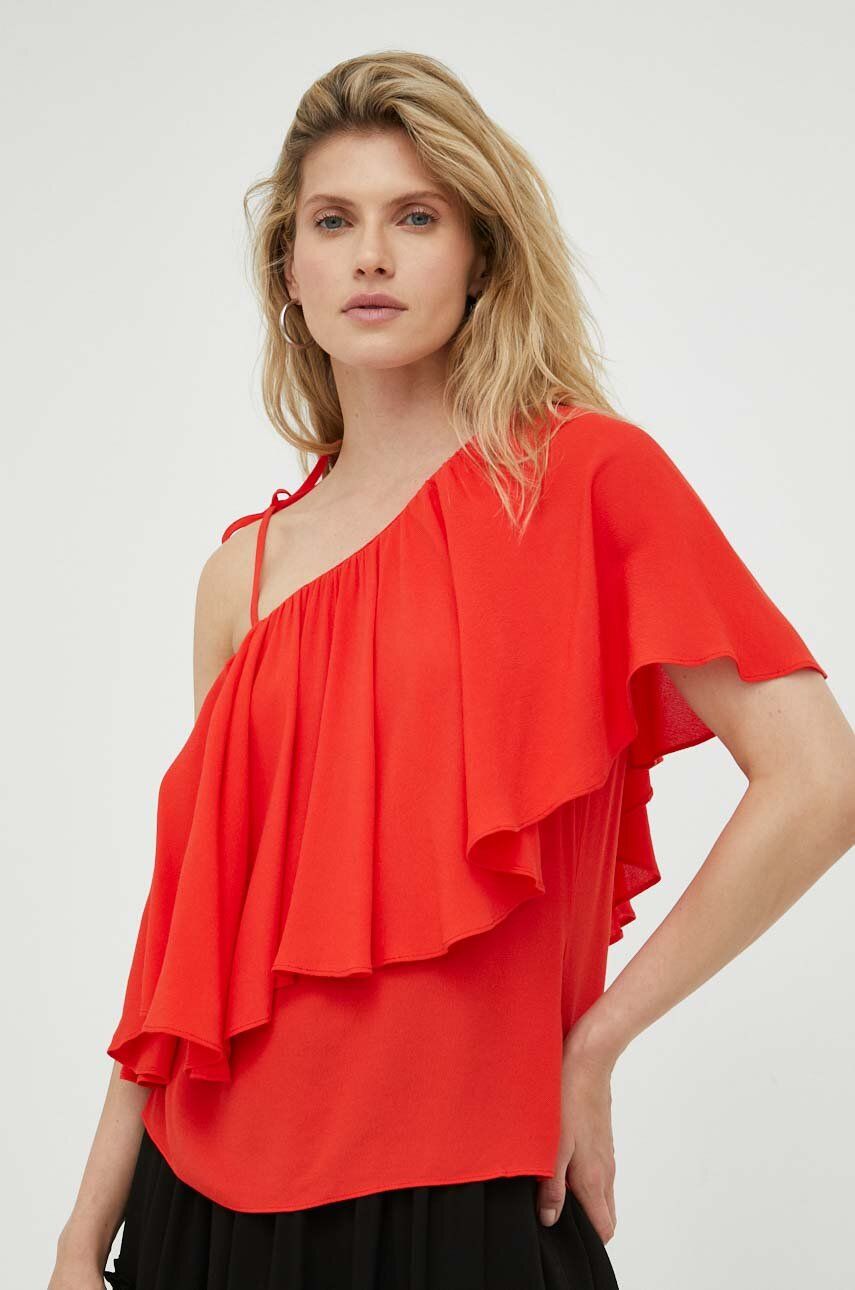 Levně Halenka Bruuns Bazaar dámská, červená barva, vzorovaná
