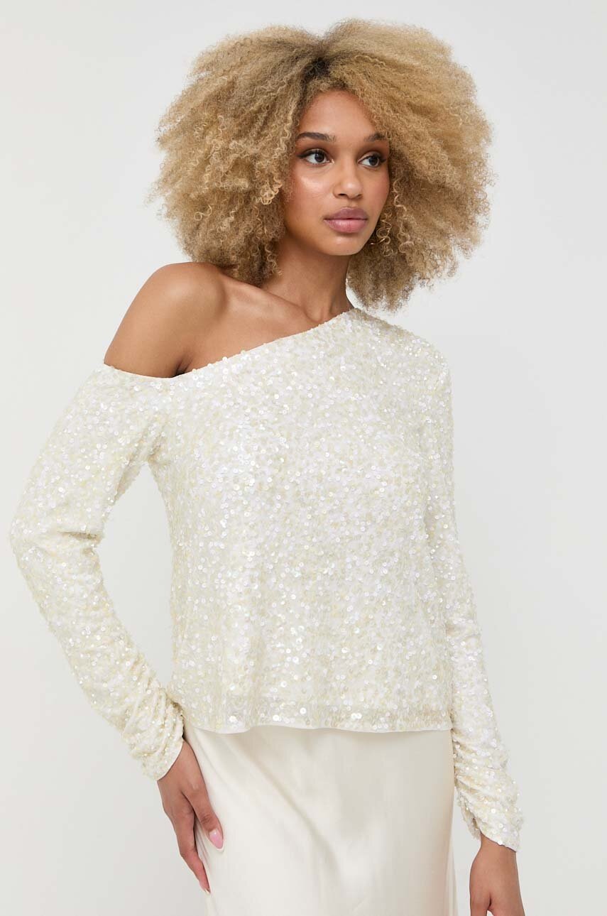 Notes du Nord bluza femei, culoarea bej, neted