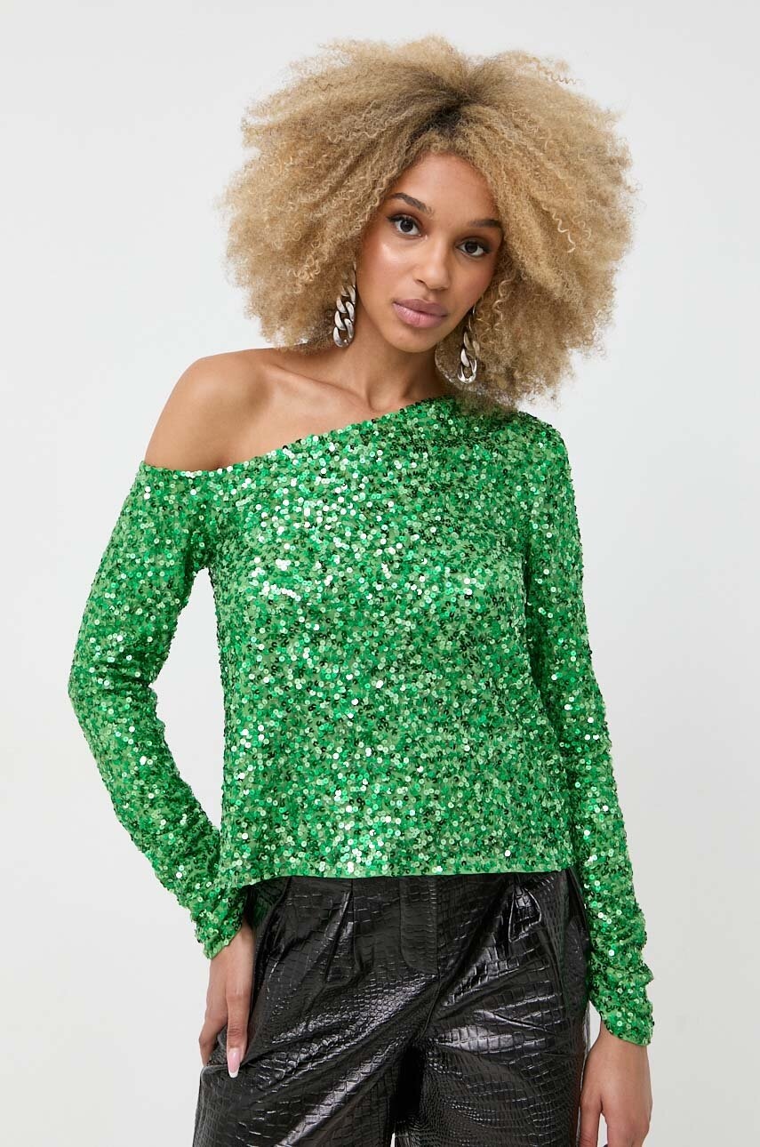 Notes du Nord bluza femei, culoarea verde, neted