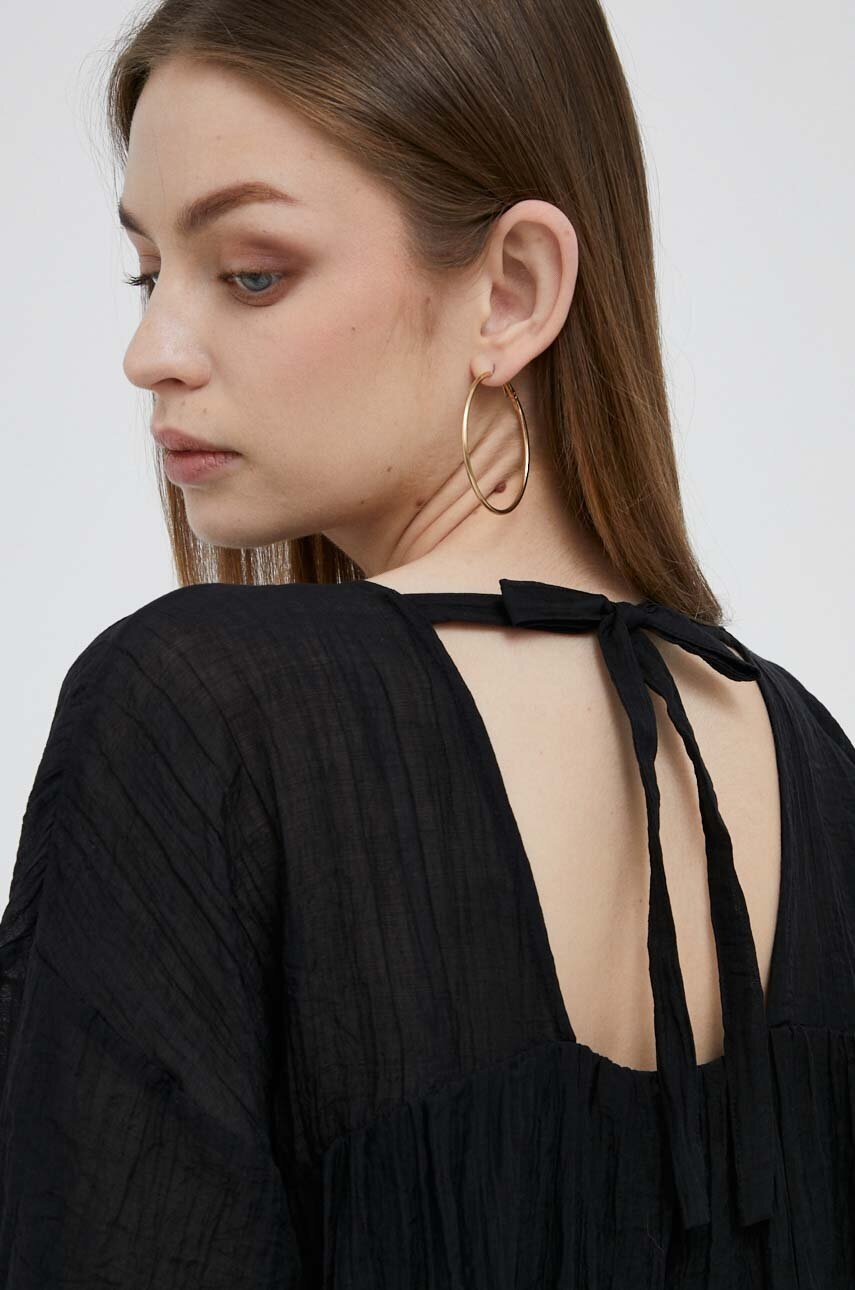 Μπλουζάκι DKNY χρώμα: μαύρο φωτογραφία