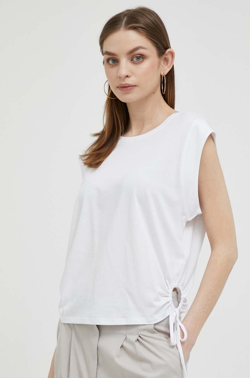 Dkny Top Femei, Culoarea Alb