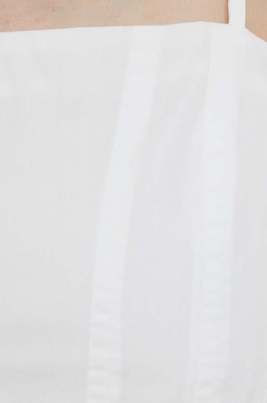 Βαμβακερό Top DKNY χρώμα: άσπρο φωτογραφία