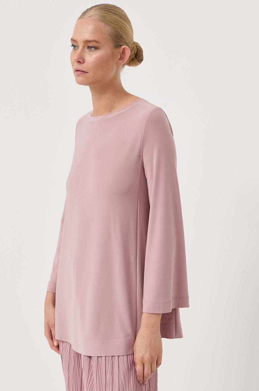 Max Mara Leisure bluza femei, culoarea roz, neted