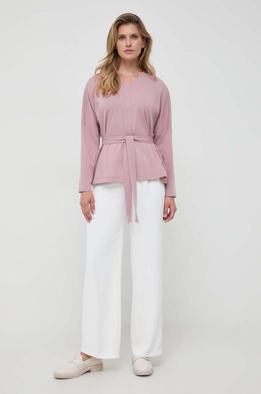 Max Mara Leisure Bluza Femei, Culoarea Roz, Neted