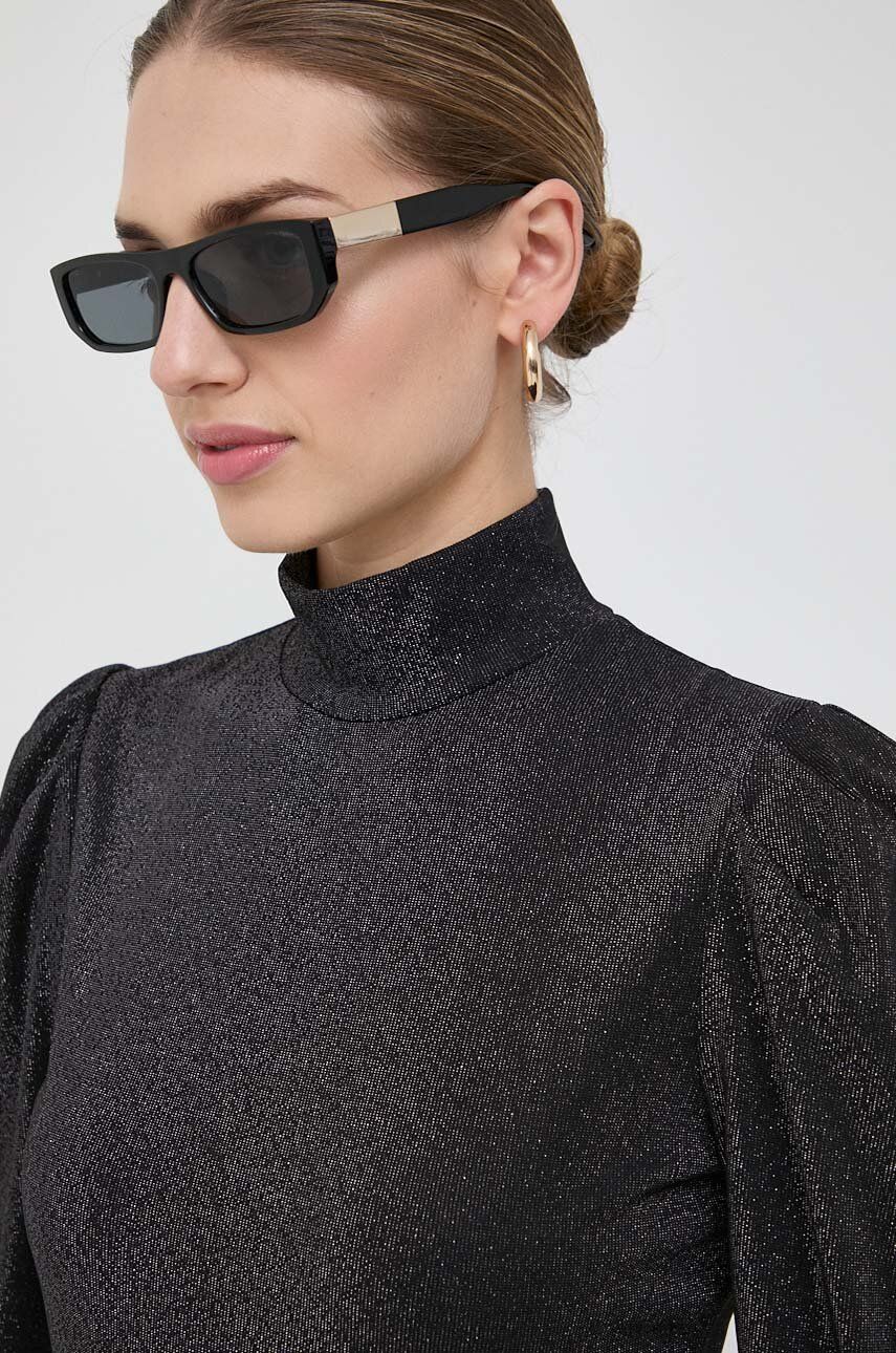 E-shop Halenka Morgan dámská, černá barva, vzorovaná
