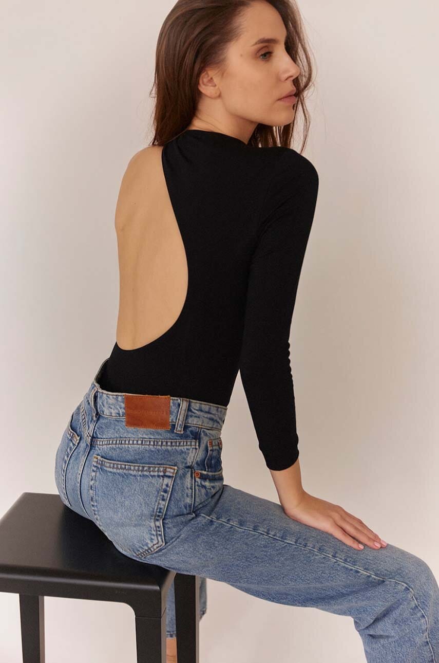 Saint Body bluza femei, culoarea negru, neted Saint Body bluza femei, culoarea negru, neted