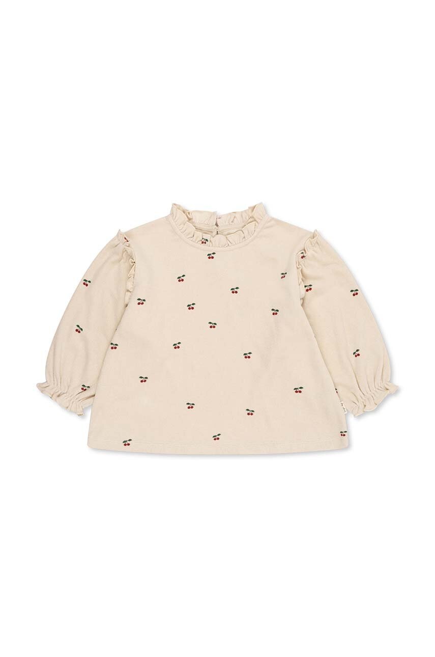 Детская хлопковая блузка Konges Sløjd цвет розовый узор Детская хлопковая блузка Konges Sløjd цвет розовый узор