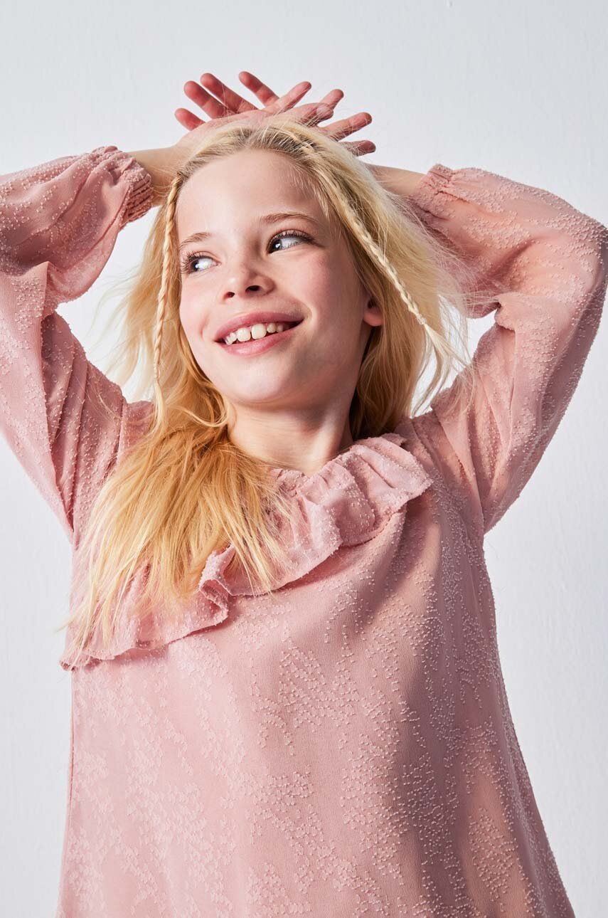 Детская блузка Mayoral цвет розовый однотонная в Днепре Детская блузка Mayoral цвет розовый однотонная в Днепре