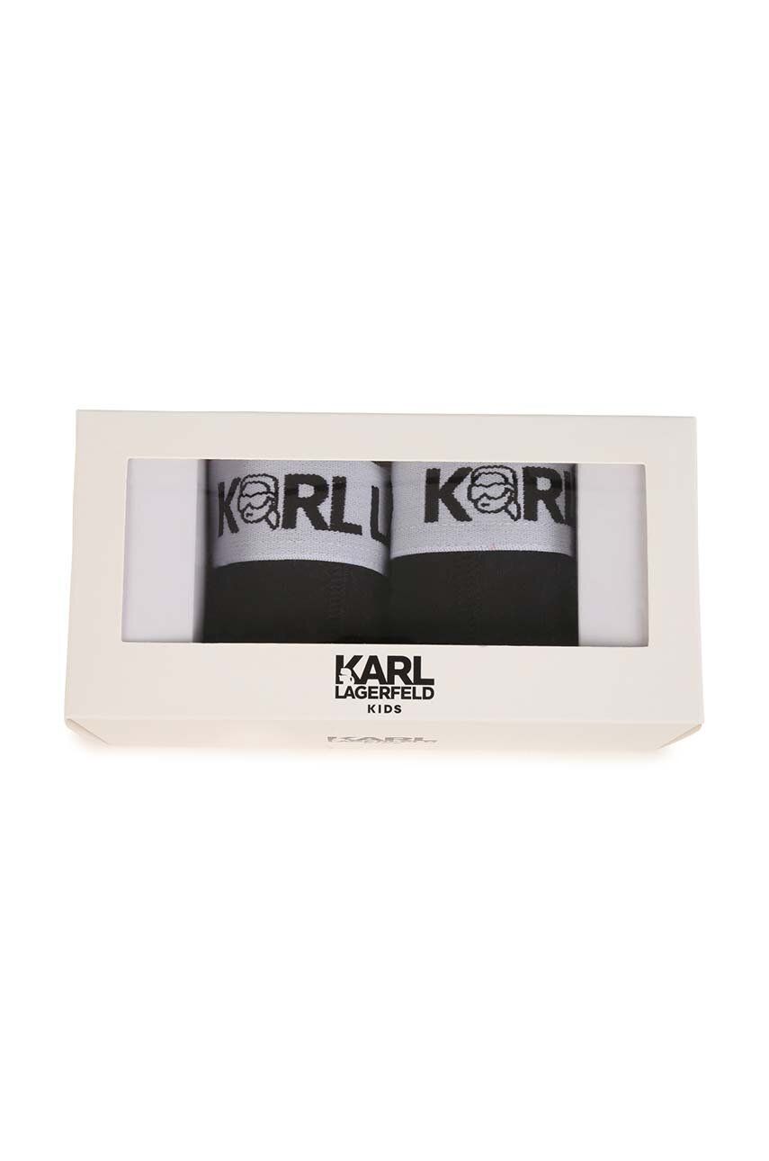 Karl Lagerfeld Boxeri Copii 2-pack Culoarea Negru