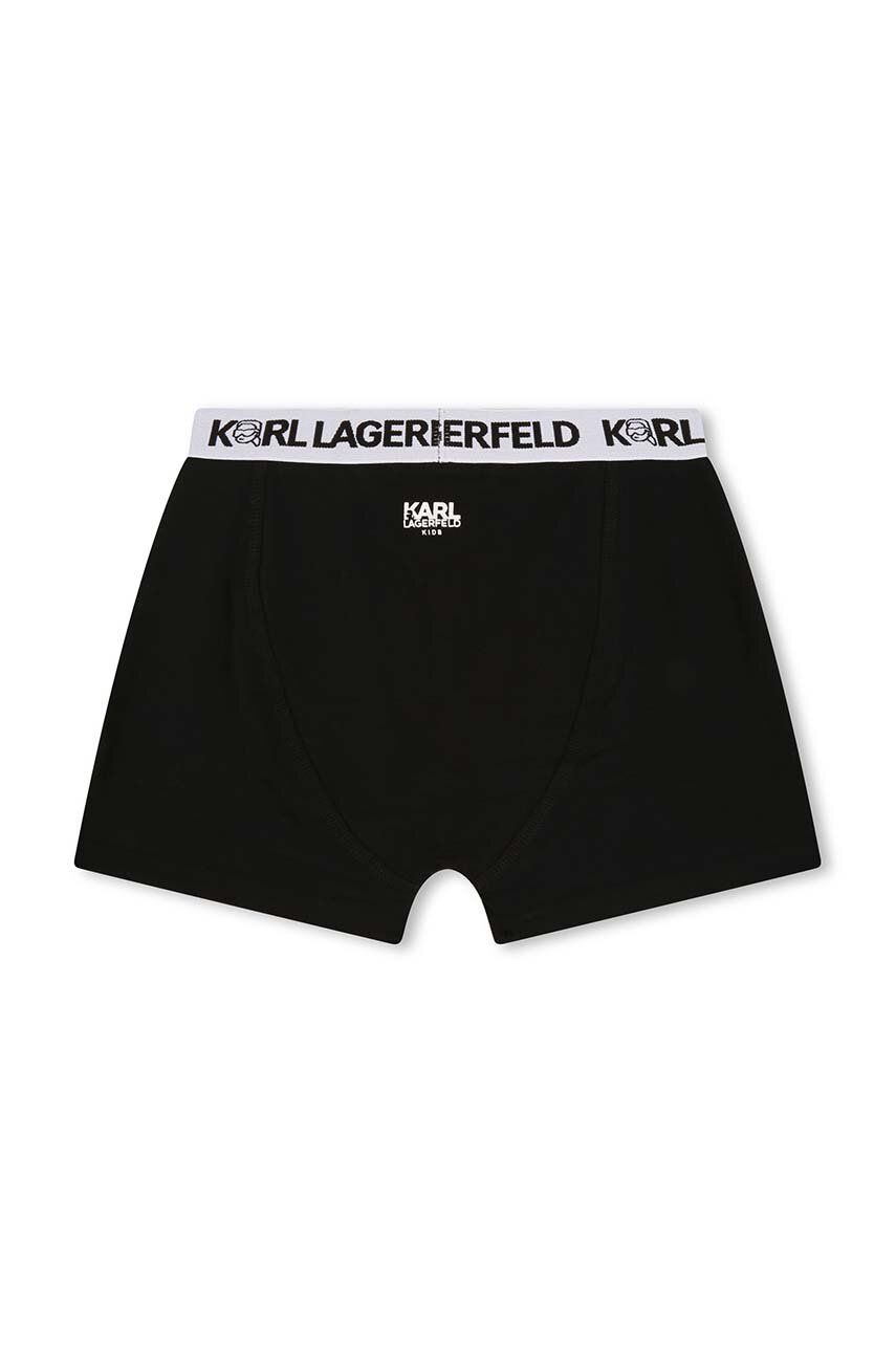 Karl Lagerfeld Boxeri Copii 2-pack Culoarea Negru