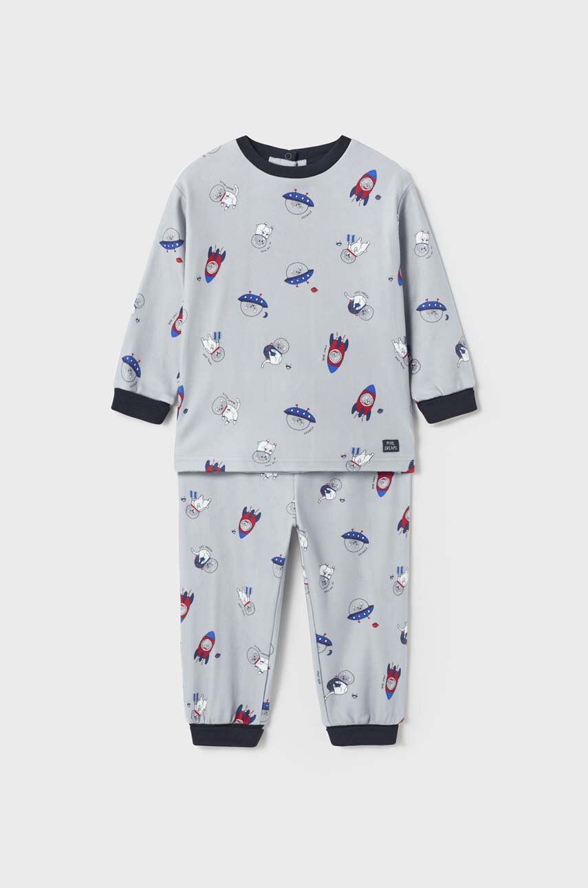 Dětské pyžamo Mayoral šedá barva - šedá -  88 % Polyester