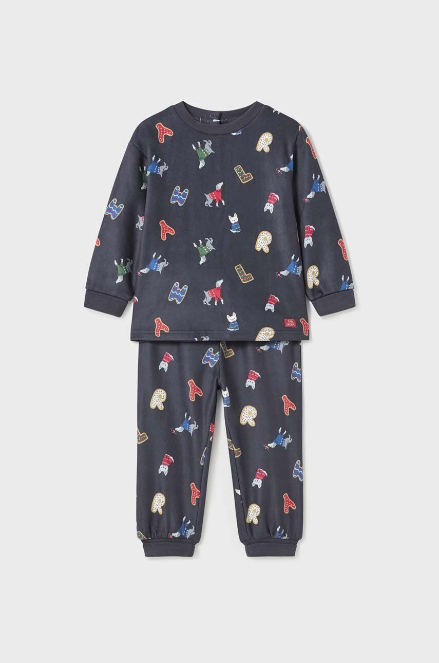 Pyžamo pre bábätká Mayoral tmavomodrá farba, vzorovaná