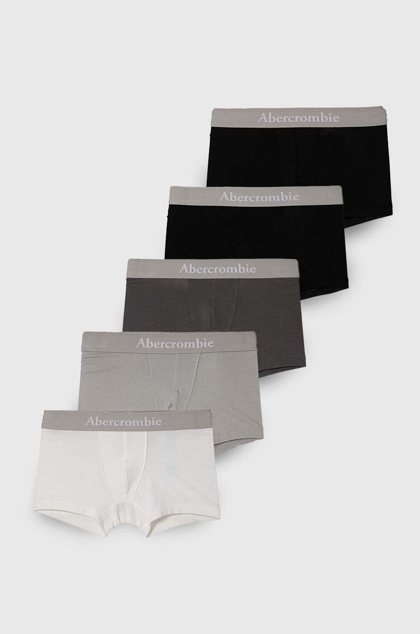 Abercrombie & Fitch boxeri copii 5-pack culoarea gri