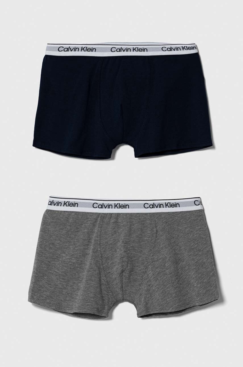 

Детски боксерки Calvin Klein Underwear (2 броя) в сиво, Сив