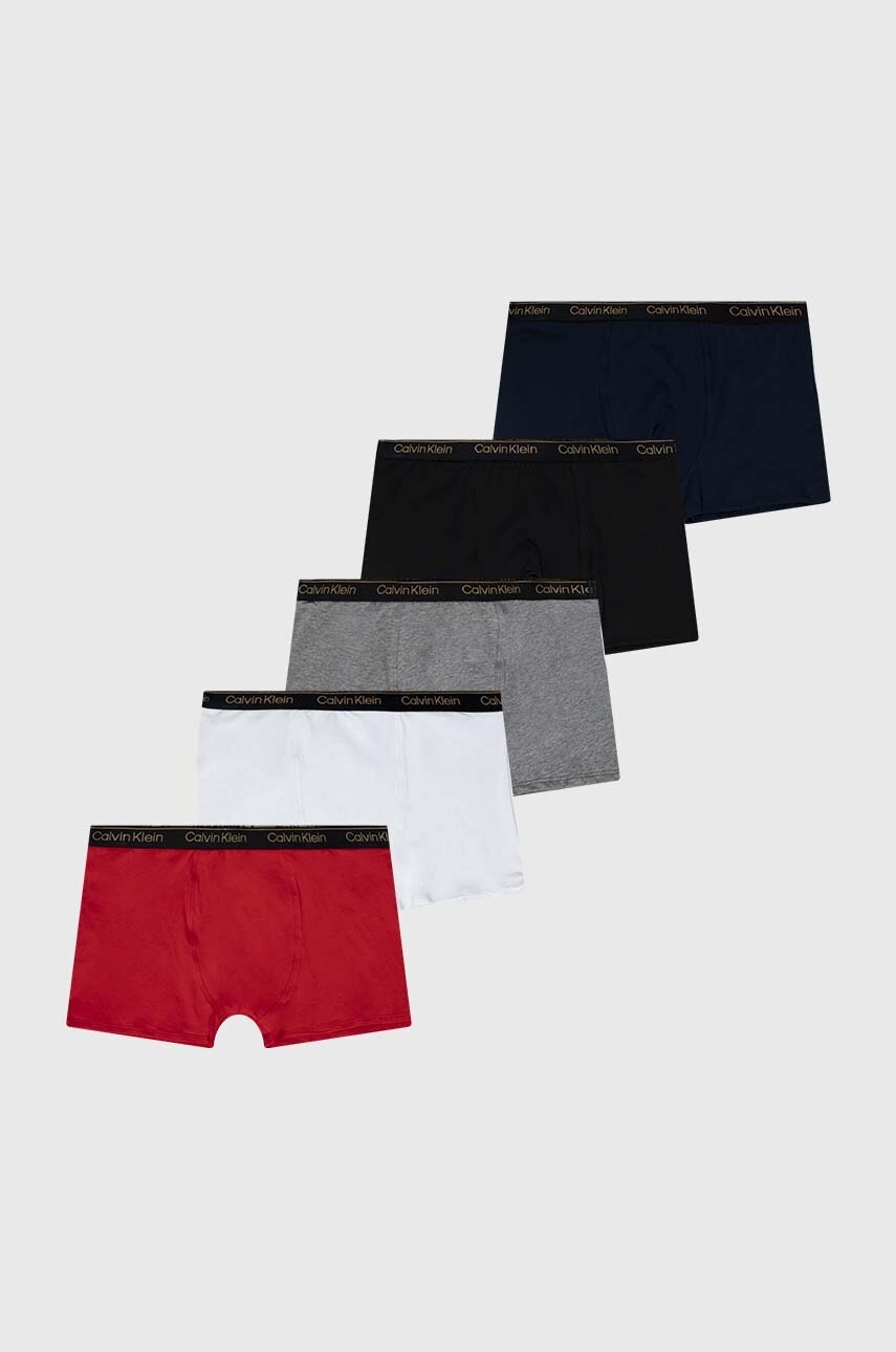 

Детски боксерки Calvin Klein Underwear (5 броя) в червено, Червен