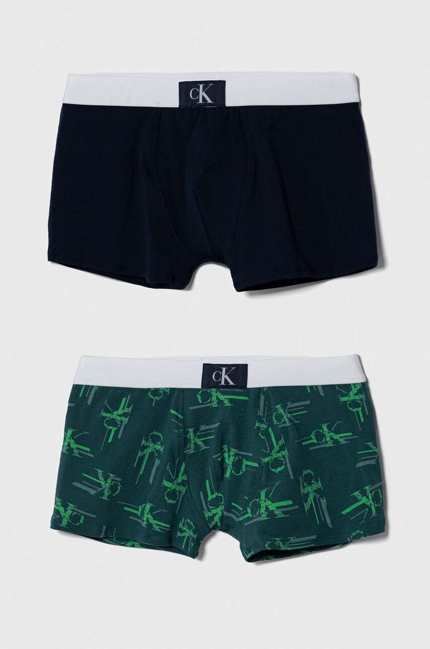 

Детски боксерки Calvin Klein Underwear (2 броя) в зелено, Зелен