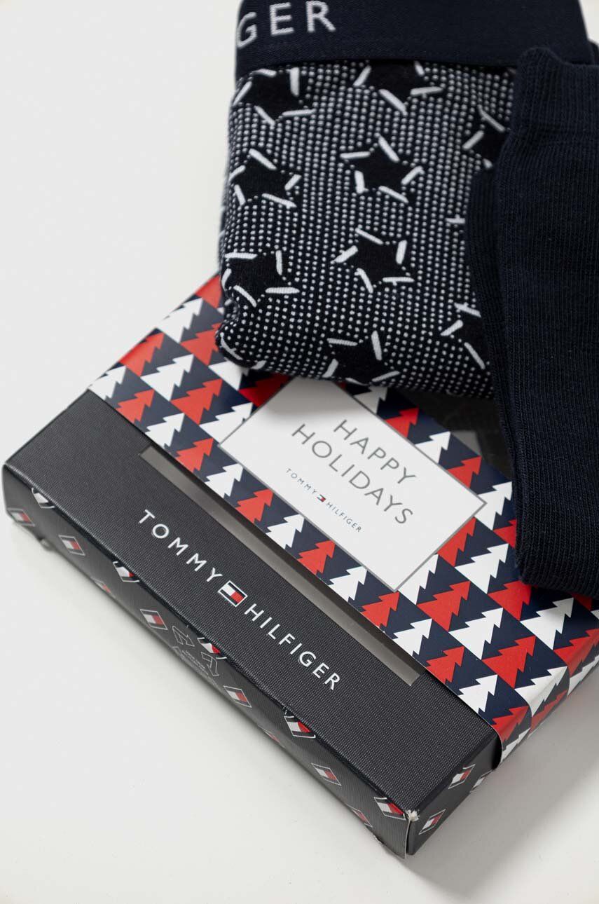 Boxerky a ponožky Tommy Hilfiger tmavomodrá barva - námořnická modř - Materiál č. 1: 95 % Bavlna