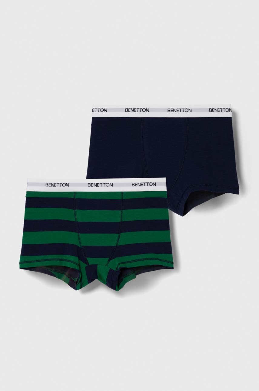 Детские боксеры United Colors of Benetton 2 шт цвет зелёный Детские боксеры United Colors of Benetton 2 шт цвет зелёный