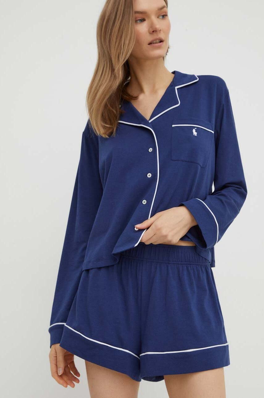 

Пижама Polo Ralph Lauren женская цвет синий