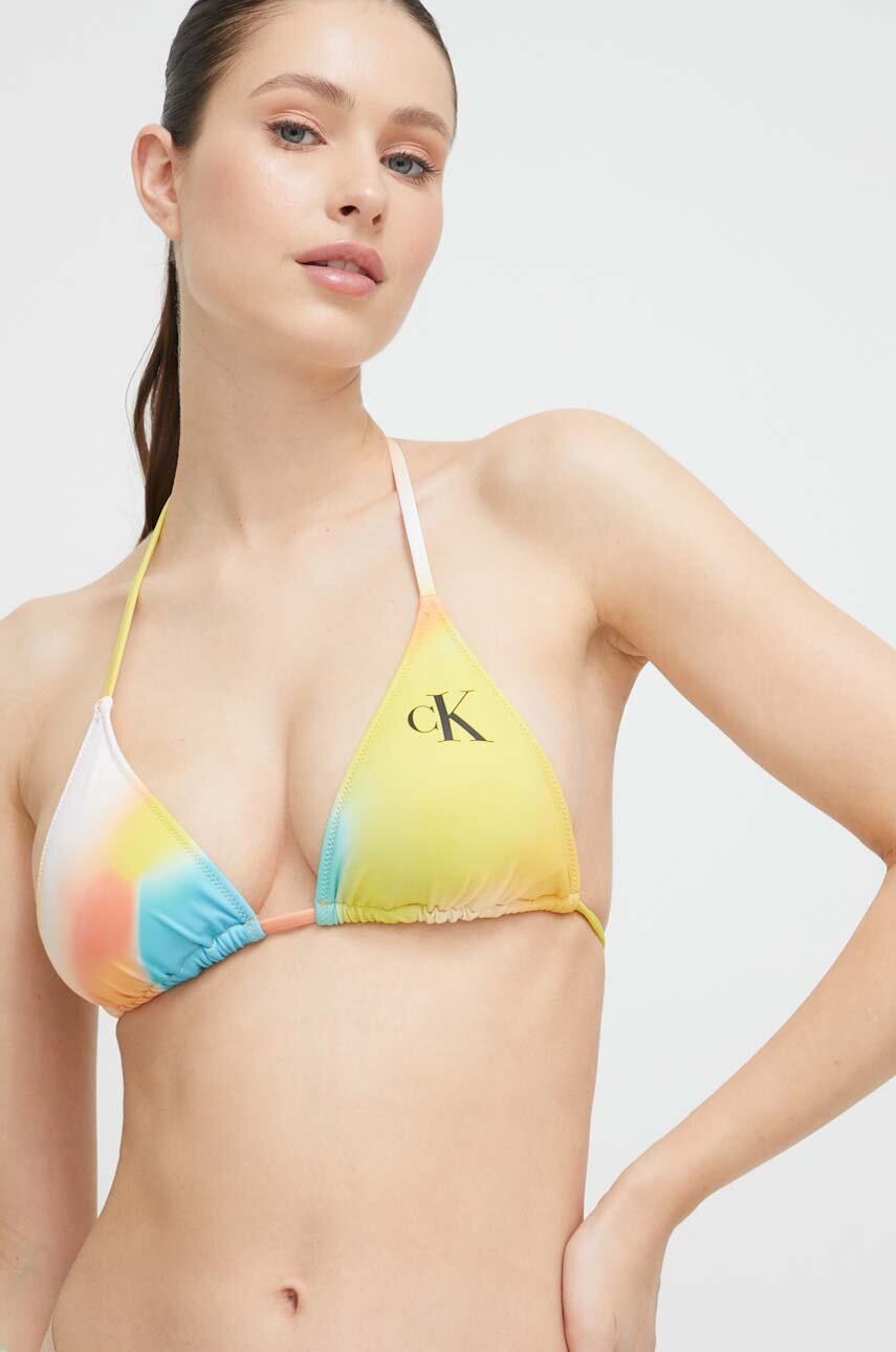 

Горнище на бански Calvin Klein с леко подплатени чашки, Многоцветен