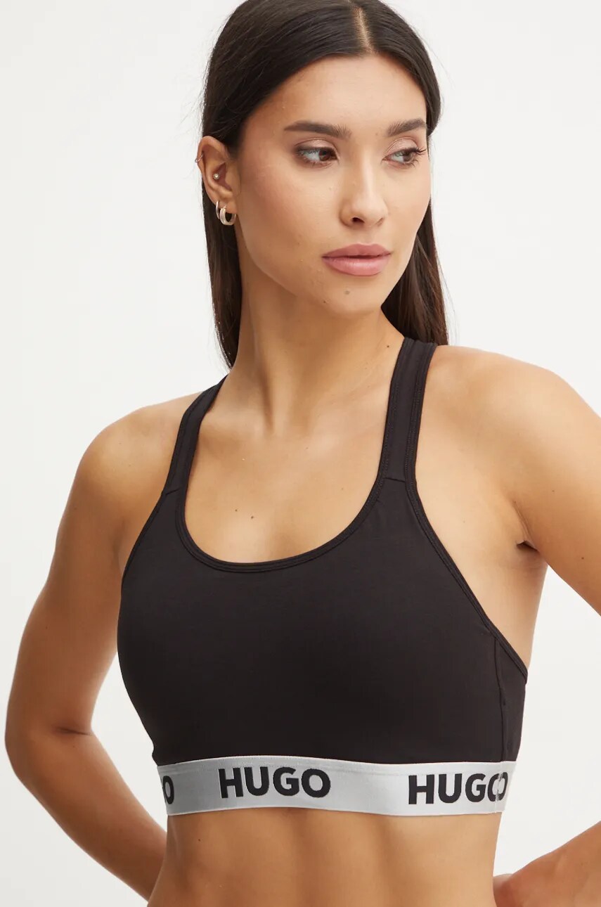 HUGO sutien culoarea negru, neted, 50480159