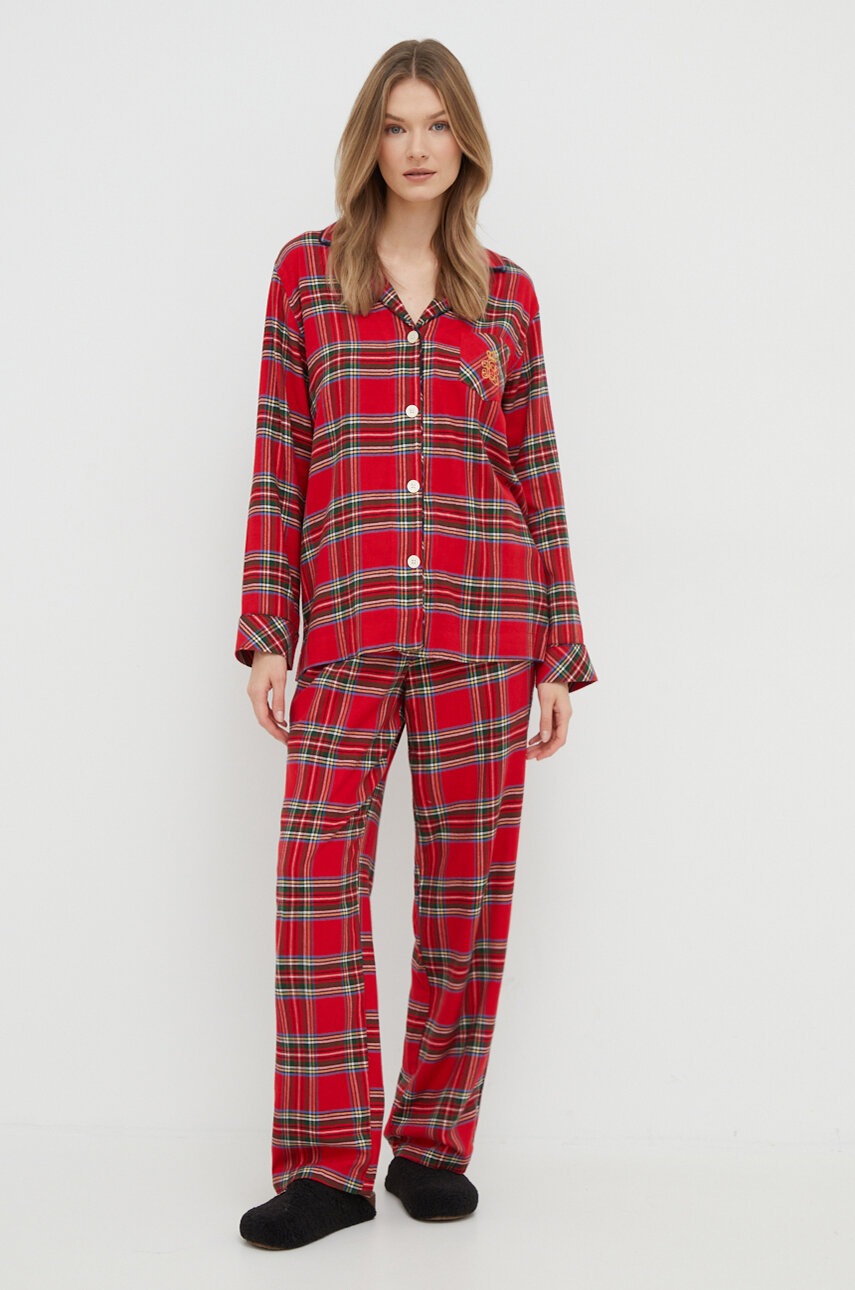 

Пижама Lauren Ralph Lauren женская цвет красный