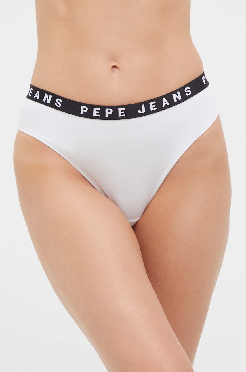 Kalhotky Pepe Jeans bílá barva - bílá - 46 % Bavlna