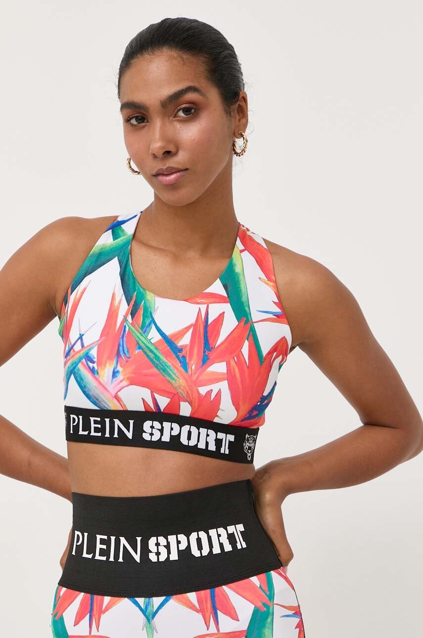 

Спортивный бюстгальтер PLEIN SPORT цвет белый узорный