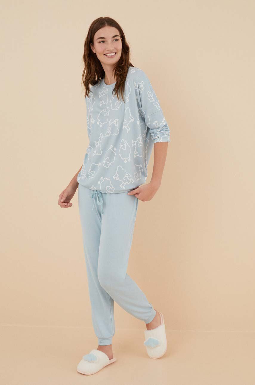 Pyžamo women′secret COZY CLOUDS 3136005 - modrá - 95 % Polyester