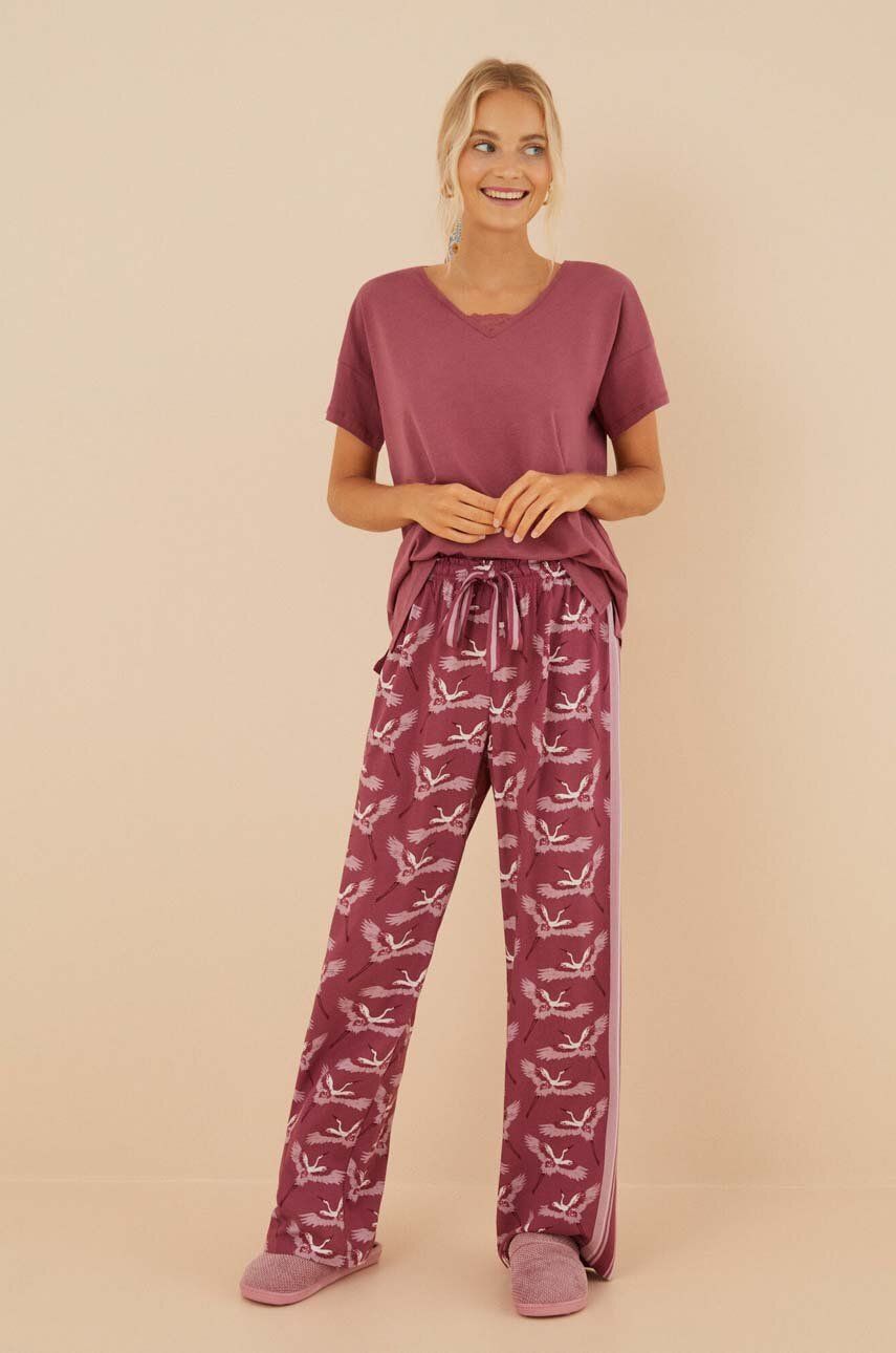 Pyžamové kalhoty women′secret Mix & Match dámské, růžová barva, 3706012 - růžová - 100 % Viskóza
