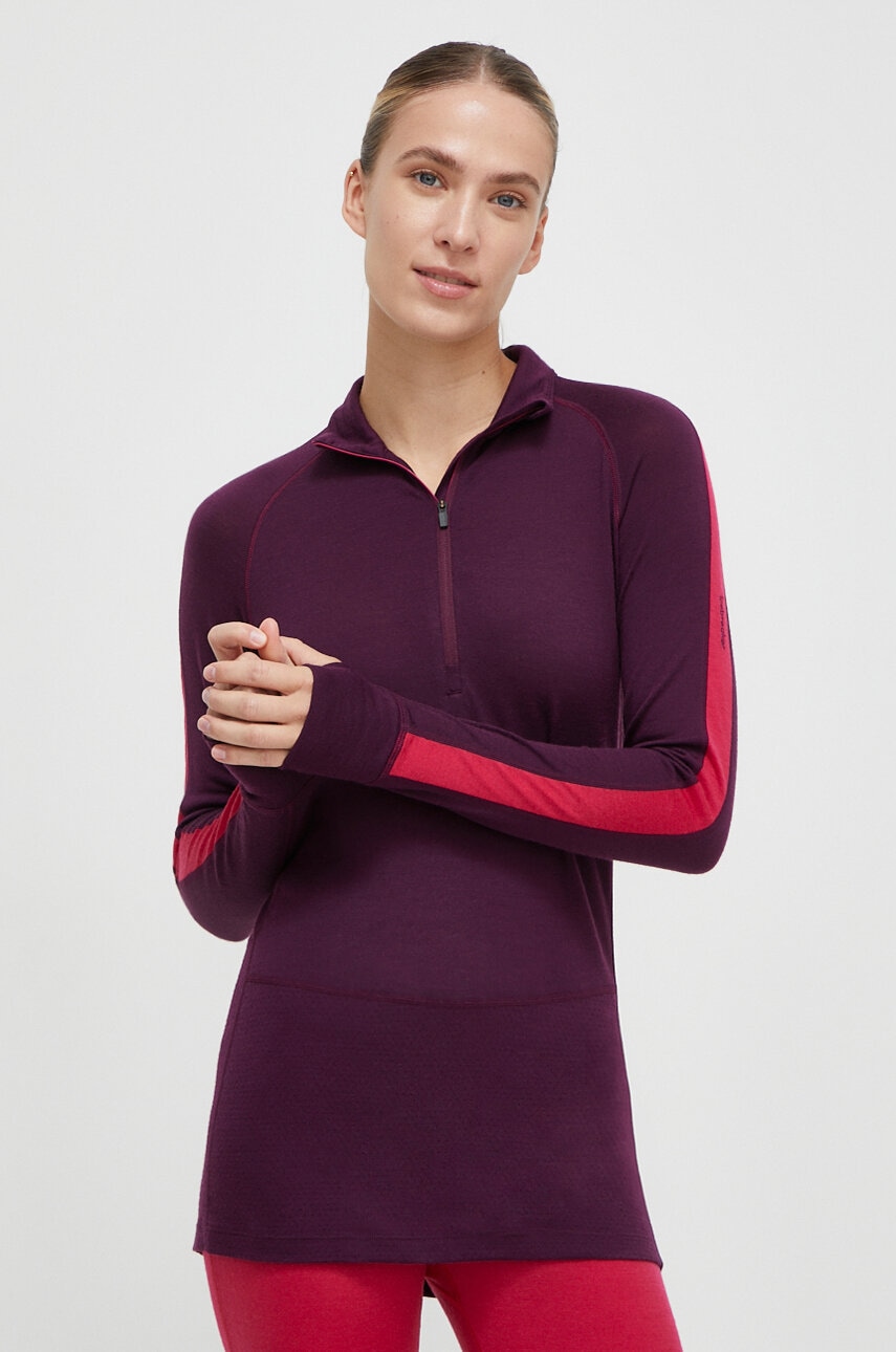 Icebreaker Longsleeve Functional Zoneknit 200 Culoarea Violet