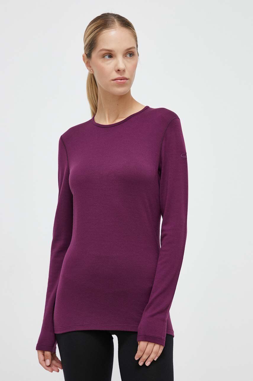 Icebreaker Longsleeve Functional 260 Tech Culoarea Violet