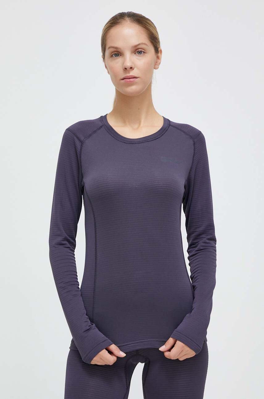 Jack Wolfskin longsleeve funcțional Infinite culoarea albastru marin