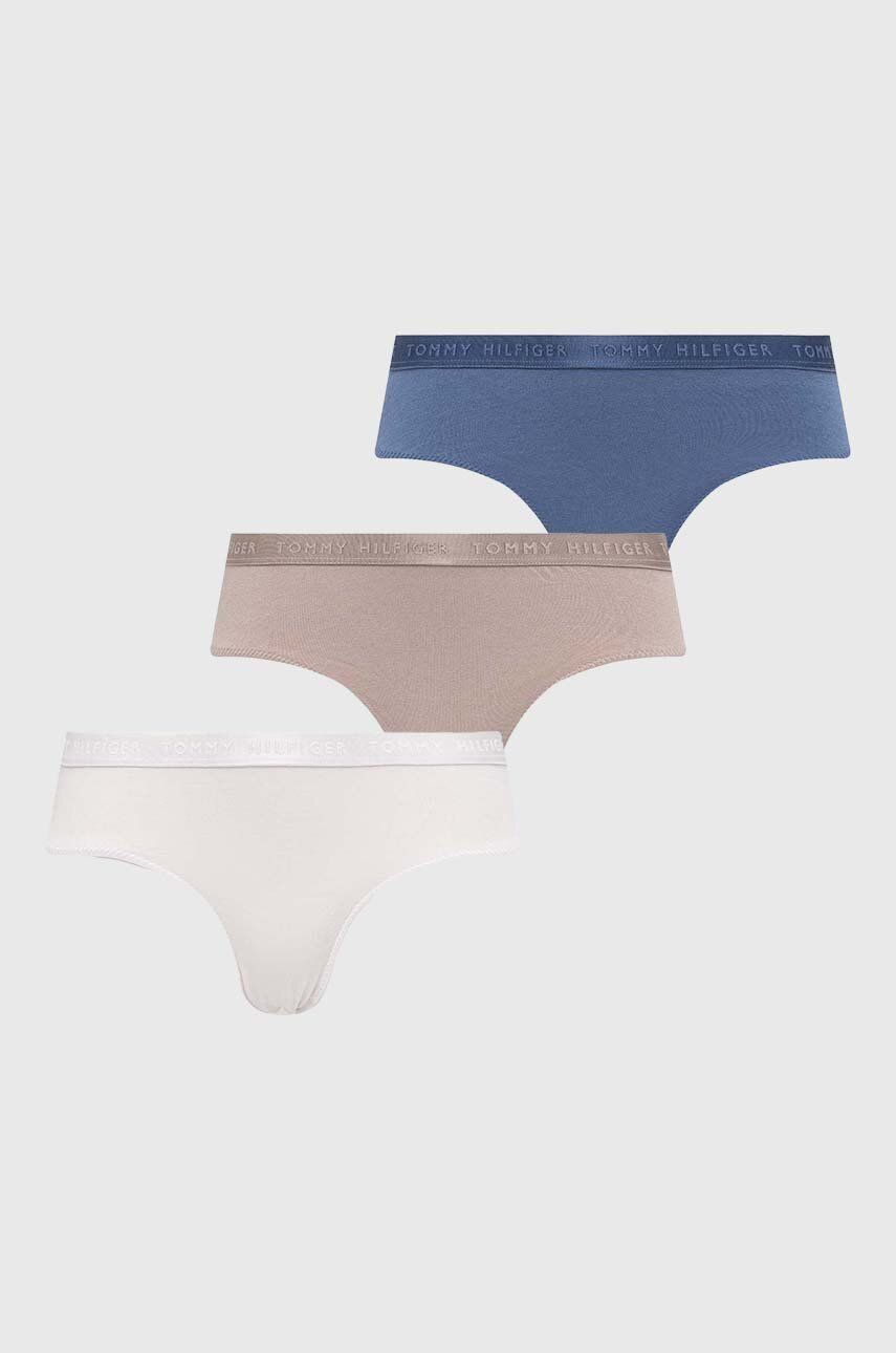 E-shop Kalhotky Tommy Hilfiger 3-pack béžová barva