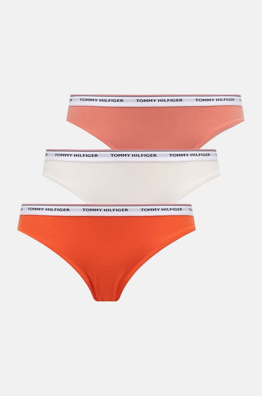 

Бикини Tommy Hilfiger (3 чифта) в оранжево UW0UW04895, Оранжев