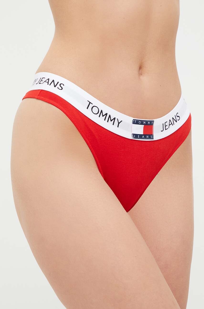 Tommy Jeans tanga culoarea rosu