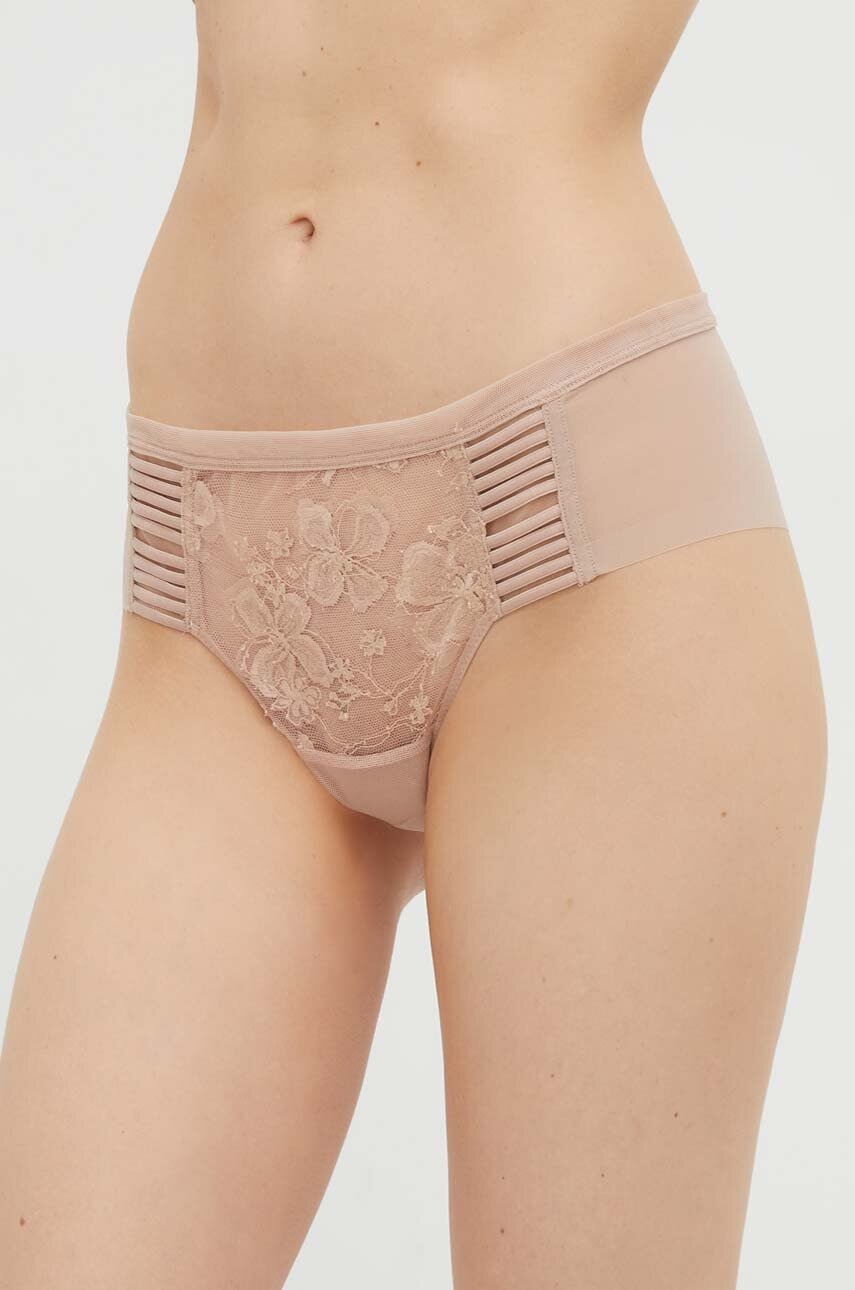 Chantelle X chiloti culoarea bej, transparent