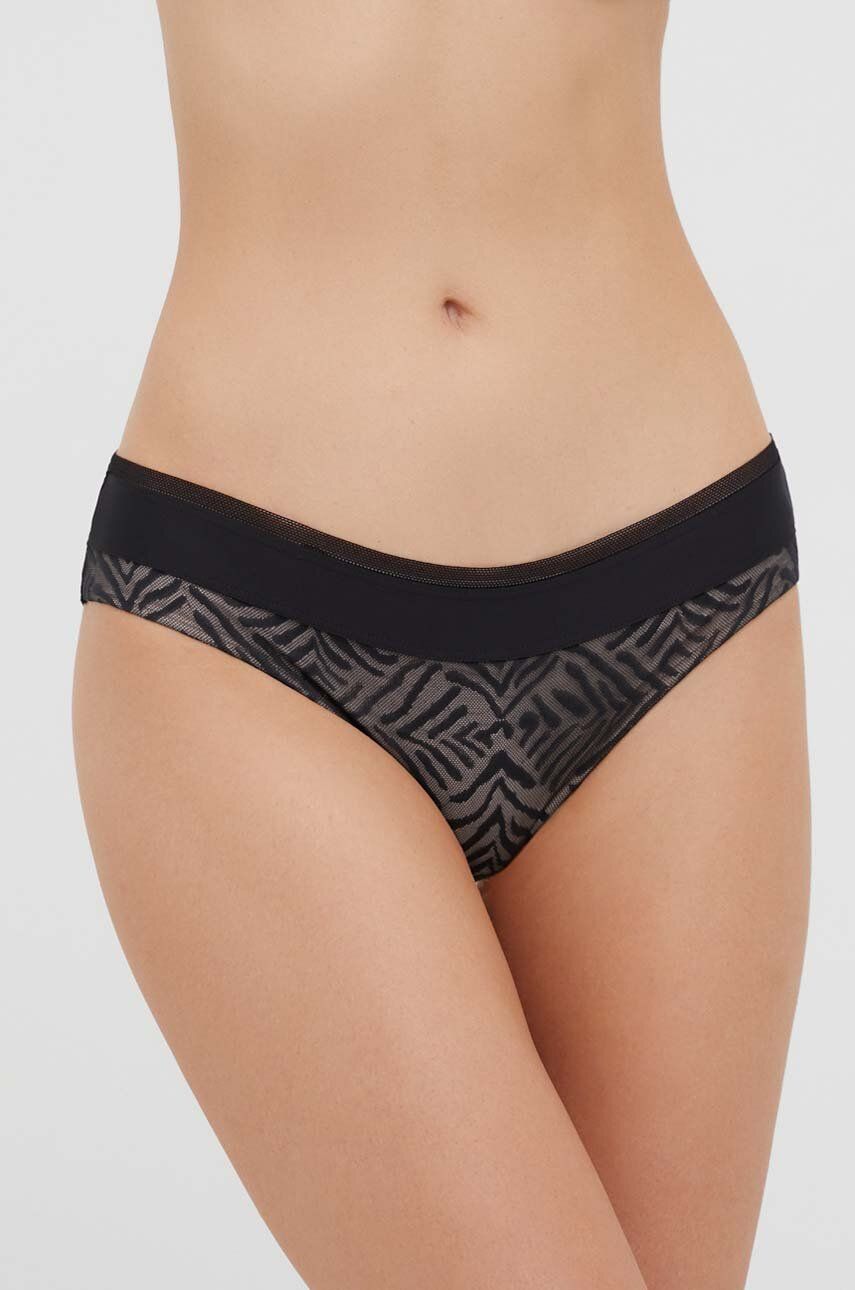 Chantelle Chiloti Culoarea Negru, Transparent