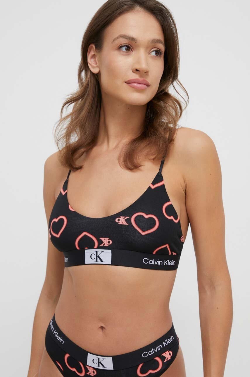 

Сутиен Calvin Klein Underwear в черно с десен, Черен